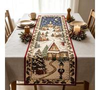 Autumn Spell Quilted Table Runner, Embroidered Pumpkin Farmhouse Table Decor for Halloween and Thanksgiving Christmas, Holiday Kitchen Dining Decorations for Home Party
