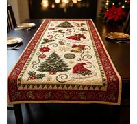 Autumn Spell Quilted Table Runner, Embroidered Pumpkin Farmhouse Table Decor for Halloween and Thanksgiving Christmas, Holiday Kitchen Dining Decorations for Home Party