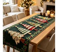 Autumn Spell Quilted Table Runner, Embroidered Pumpkin Farmhouse Table Decor for Halloween and Thanksgiving Christmas, Holiday Kitchen Dining Decorations for Home Party