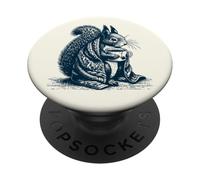Autumn Tea Squirrel - Sweet Winter Forest Animal PopSockets PopGrip Adhesivo