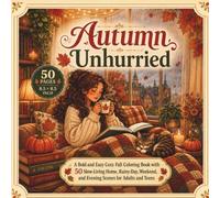 Autumn Unhurried: A Bold and Easy Cozy Fall Coloring Book with 50 Slow-Living Home, Rainy-Day, Weekend, and Evening Scenes for Adults and Teens