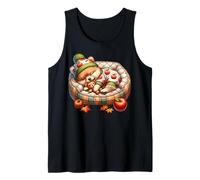 Autumn Vibes Cozy Season Cute Pomeranian Stuff Fall Puppy Camiseta sin Mangas