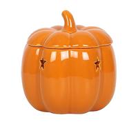 Autumn Vibes - Quemador de cera de cerámica de calabaza, espeluznante Halloween y ambiente acogedor de otoño, ideal para derretir cera de otoño y aceite de calabaza, calabazas de cerámica elegantes,