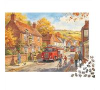 Autumn Village Puzzles 1000 Piezas Material Reciclable Rescue The Kitten Senior Puzzles Juego Educativo Descompresión Juego Padre-Hijo Props 70x50cm/1000pcs
