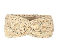 Autumn Winter Fleece Lined Color Dot Headband Knitted Thickened Warm Sports Ear Protection Cover(Beige)