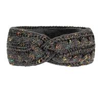 Autumn Winter Fleece Lined Color Dot Headband Knitted Thickened Warm Sports Ear Protection Cover(Dark grey)