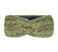 Autumn Winter Fleece Lined Color Dot Headband Knitted Thickened Warm Sports Ear Protection Cover(Light Green)