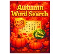 Autumn Word Search Book for Seniors: Large Print Fall-Themed Puzzles for Adults, Brain Exercise with Seasonal Words, Perfect for Fall Activities, Memory Support, and Entertainment for Grandparents