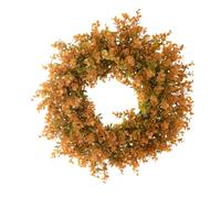 Autumn Wreath Made of Natural Material - Autumn Door Wreath Made of Wood | Artificial Leaves Festive Wreaths Decorative for Hanging Front Door Window Wall Wreaths with Maple Leaves