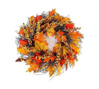 Autumn Wreath Maple Leaves and Berries Autumn Wreath$ Autumn Harvest Wreath Halloween Decoration$ Mixed Fruit Sun Wreath Wreath Thanksgiving Decoratio