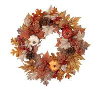 Autumn Wreath, Pumpkin Berry Front Door Garland, 20 inch Rustic Fall Decoration, Interactive Hook Included to Hanging, for Outdoor Fence Window Wall Garden Indoor Home Hotel Display 19,69 pulgadas