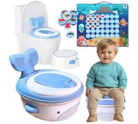 AUVAN® Orinal infantil 3 en 1: Orinal bebe, reductor wc niños y alzador. Incluye kit potty training para aprender a dejar los pañales, con tabla de recompensas y accesorios. Orinales infantiles.