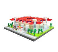 Auveach Puzzle 3D Campo de Fútbol Ladrillos Modelo para Construir para Adultos Adolescentes Estadio San Siro Meazza Regalo para aficionados Milan e Inter DIY (Microbloques)