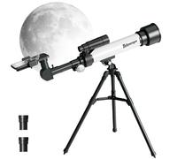 Auveach Telescopio Astronómico para Niños y Adultos Principiantes - 50 mm Apertura / 500 mm - Telescopio Refractor Portátil para Viaje - Aumentos 30X/60X - Incluye Trípode Ajustable