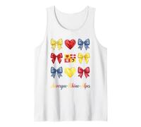 Auvergne Rhône Alpes Coquette Bow Girls Camiseta sin Mangas