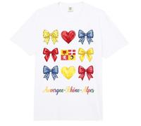 Auvergne Rhône Alpes Coquette Bow Girls Comfort Colors Adult Heavyweight T-Shirt