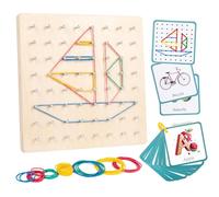 Auvewilo Geoboard Juego de enchufes, planificación intencional de trayectorias, juguete educativo cognitivo para niños, fomenta la construcción consciente, la planificación, la resolución de problemas
