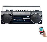 auvisio Radio casetes portátiles - grabadora de casetes Retro: Boombox Retro, Reproductor de casetes, Radio FM, SW y MW (grabadora años 90, Radio Maleta, SDS)