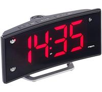 auvisio Radiodespertadores - Radio Despertador: Radio Reloj de proyección con Pantalla Curva, Alarma Dual y Puerto de Carga USB (Despertador con proyección, Despertador Radio)