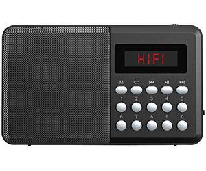 auvisio Radios portátiles - Mini Radio Bluetooth: Radio de Bolsillo FM, Bluetooth, Reproductor de mp3, Monitor, USB, microSD y batería (Radio con USB Fuente de alimentación)