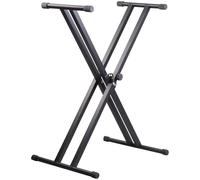 auvisio Soporte para piano eléctrico ZX8725, regulable en altura de 30 a 95 cm, plegable, negro