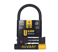 AUVRAY - Antirrobo de Bicicleta con Alarma - U ALARME 128X245 D.14-3 CLES - Resistencia excepcional - Carcasa Protectora de plástico - Alarma integrada de 120 dB - Alta Seguridad