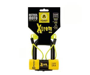 Auvray candado antirrobo para disco Xtrem Mini SRA, 16 mm, 3 llaves + cable.