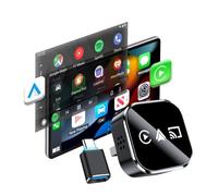 auvstar 2026 Upgraded mit Mirror Link, 3 in 1 CarPlay & Android Auto Wireless Adapter für iOS 11+/Android 11+,USB/Type-C Adapter,Unterstützt Alle Fahrzeuge mit Kabel-CarPlay AB 2016 (Android)