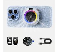 auvstar Enfriador de Móvil Magnético para Juegos, Plateado | Ventilador Portátil RGB,Ligero y Silencioso,Refrigeración de alta potencia de 25 W,Ideal para Juegos/Transmisiones en Directo
