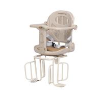 auvstar Silla Bicicleta niño Trasera,Asiento Trasero de Bicicleta con Respaldo,Ajustable para Sentarse o Reclinarse,Cojín de Asiento de PU con Barandillas de Seguridad y Reposapiés (Blanco)