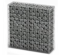 AUVYI Cesta de piedra decorativa para jardín, 100 x 100 x 30 cm, gavión con tapas, valla de jardín, construcción estable, pared para plantas, gaviones de piedra, cesta de alambre galvanizado