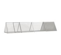 AUVYI Jaula para conejos, 403,5 x 80,5 x 71 cm, color gris, recinto para conejos, gallinas, recinto para exteriores, jaula para animales pequeños, jaula para conejos, para exteriores, acero