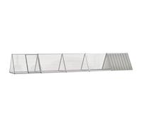 AUVYI Jaula para conejos, 504,5 x 80,5 x 71 cm, color gris, para conejos, gallinas, recinto para exteriores, jaula para animales pequeños, jaula para conejos, jaula para conejos, exterior de acero