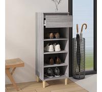AUVYI Organizador de zapatos para dormitorio, gris Sonoma, 40 x 36 x 105 cm, material de madera, armario de pasillo clásico, placa superior estable para plantas en maceta, zapatero, suficiente espacio