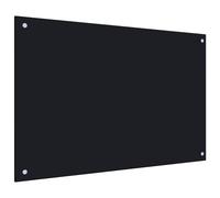 AUVYI Panel Trasero de Cocina de Cristal Templado, 90 x 60 cm, Negro, Protección Contra Salpicaduras, Cristal para Cocina