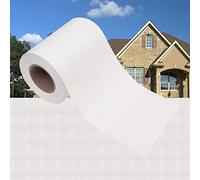 AUVYI Protección visual 35 x 0,19 m, valla de protección visual, protección visual contra el viento, lámina de PVC, color blanco