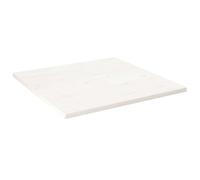 AUVYI Tablero de Mesa Cuadrado Madera Maciza Pino Blanco 80x80x2,5 cm Mueble de Cocina Encimera de Baño Estante Mesas Auxiliares Escritorios para Ordenador Escritorio Gaming Elevable