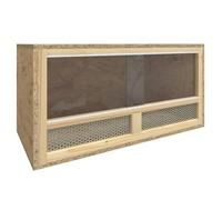 AUVYI Terrario 60 x 30 x 30 cm de Madera y Vidrio para Hámster, Tortugas, Serpientes y Otros Reptiles y Anfibios - Con Accesorios