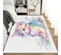 AUWUUA Alfombra de Gato para habitación Infantil (250 x 365 cm), diseño de Gatitos de Dibujos Animados, Ultrafina, Suave y Lavable, para Dormitorio, Sala de Estar y guardería.