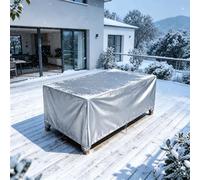 AUWUUA Funda Mesa Exterior Impermeable 150x110 Cubre Mesa y Sillas Exterior 150x110x100cm/LaxAnxAl Tela Oxford 420D Funda Muebles Jardin Rectangular, Fundas Sofa Exteriors Anti Viento Anti UV