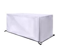 AUWUUA - Funda para muebles de jardín al aire libre impermeable 240x110x85cm/AxAnxAl rectangular/cuadrada, fundas para muebles de jardín plateadas, resistente al viento, anti-UV, cubierta de mesa de