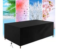 AUWUUA Fundas para muebles de jardín impermeables 280 x 90 x 80 cm (largo x ancho x alto) 420D tela Oxford, funda de sofá para exteriores, resistente al viento, anti-UV, resistente al desgarro, para