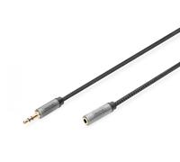 AUX Audio Cable Stereo 3.5mm Male to Female Aluminum Housing ,Gold plated, NYLON Jacket, 3m
