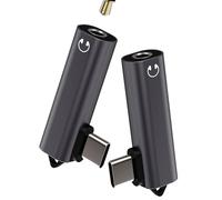 Aux - Cable adaptador USB C Jack de 3,5 mm para auriculares y auriculares, divisor (2 paquetes) Adapter para Apple iPhone 15 Pro iPad compatible con Samsung Galaxy MacBook accesorios auriculares tipo
