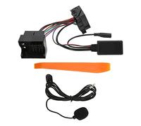 AUX en el adaptador de reemplazo de micrófono eficaz para CD30 MP3 CDC40 CD70 DVD90 Premium ABS material, instalación de enchufe y lectura fácil para el sistema de audio automotriz