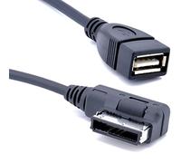 Aux-In MDI AMI Mp3 Cable Aux Interfaz de música Cable Adaptador 3.5mm Jack conectar la Memoria USB a su Coche Compatible con Skoda Super Estate Año 2010 2011 2012 2013
