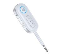 AUX Wireless Adapter, 2 en 1 Auxiliary Input Adapters, Portable Wireless Transmitter and Receiver, Compatible with Car & Home Stereo Systems for Easy Audio Streaming, Color White