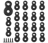 AUXBC 20 cierres de figura 8, sujetadores de metal negro para mesa, clips de escritorio resistentes, soportes de conector de mesa