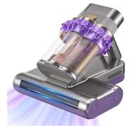 AUXCO - Aspiradora de colchón con succión UV de 16 Kpa y luz UV-C y filtro HEPA y alta calefacción y succión de 480 W potentes aspiradoras de mano para polvo y pelo de mascotas