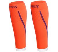 AUXDIQ 1 par Mangas de compresión para pantorrillas Deportivas para Hombres y Mujeres Naranja
